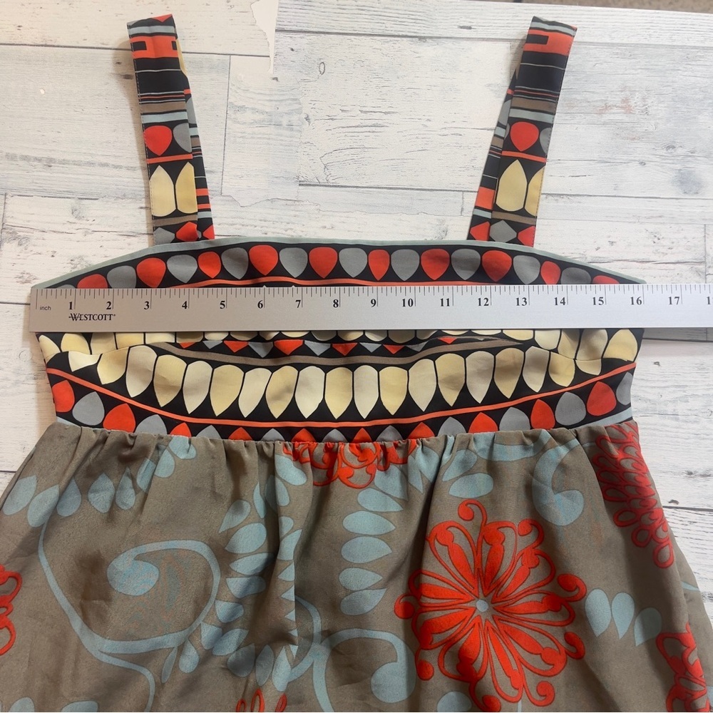 Bcbgmaxazria Multicolored Pattern Lined Tank Dres… - image 7